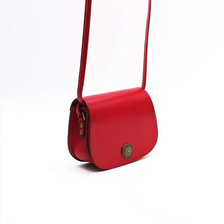 Womens Green Leather Saddle Bag Crossbody Bags Leather Shoulder Bag