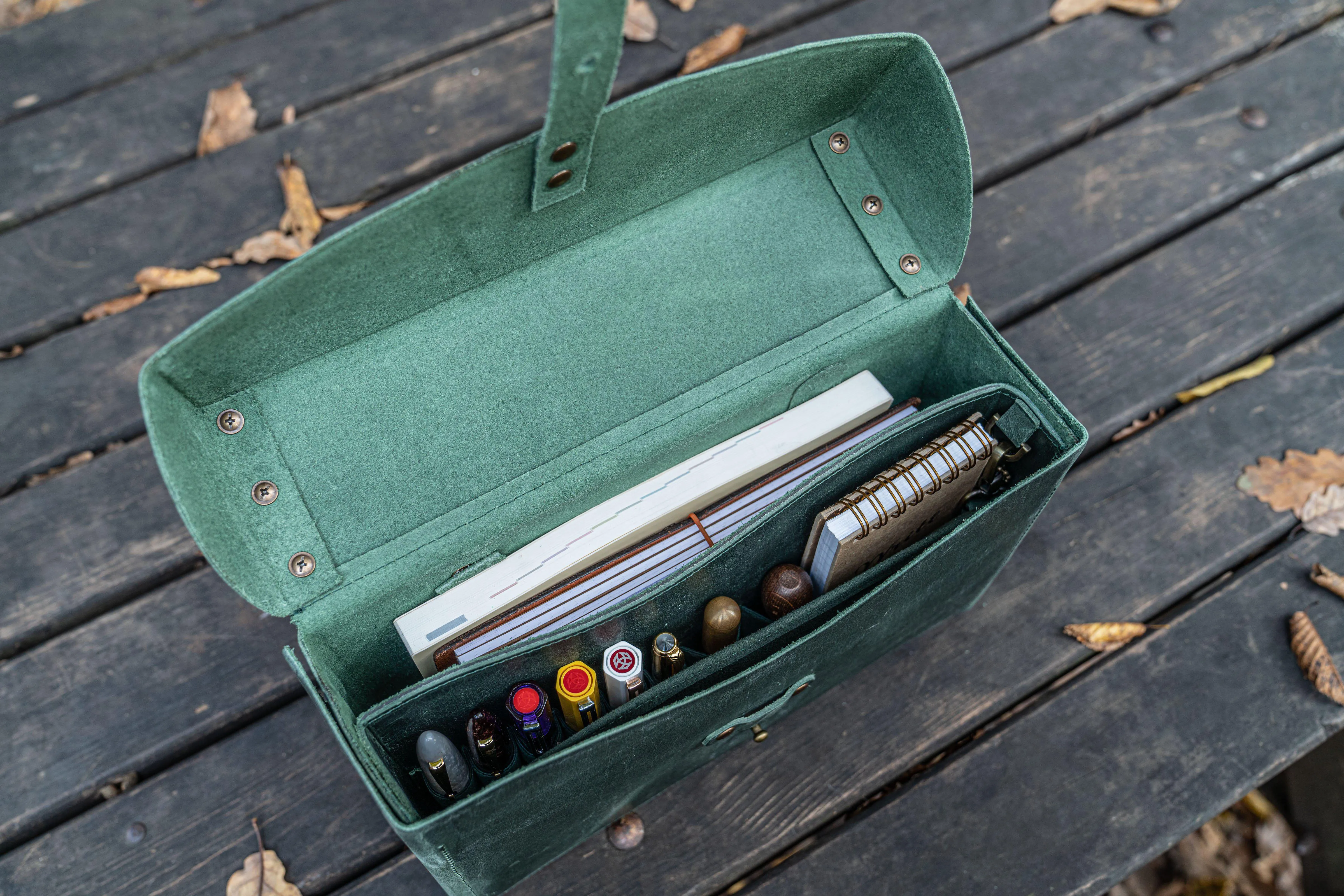 Writer's Medic Bag -  Crazy Horse Forest Green