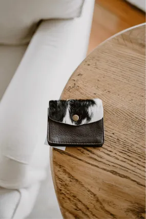 Ziva Tan & White Hairon Coin Purse