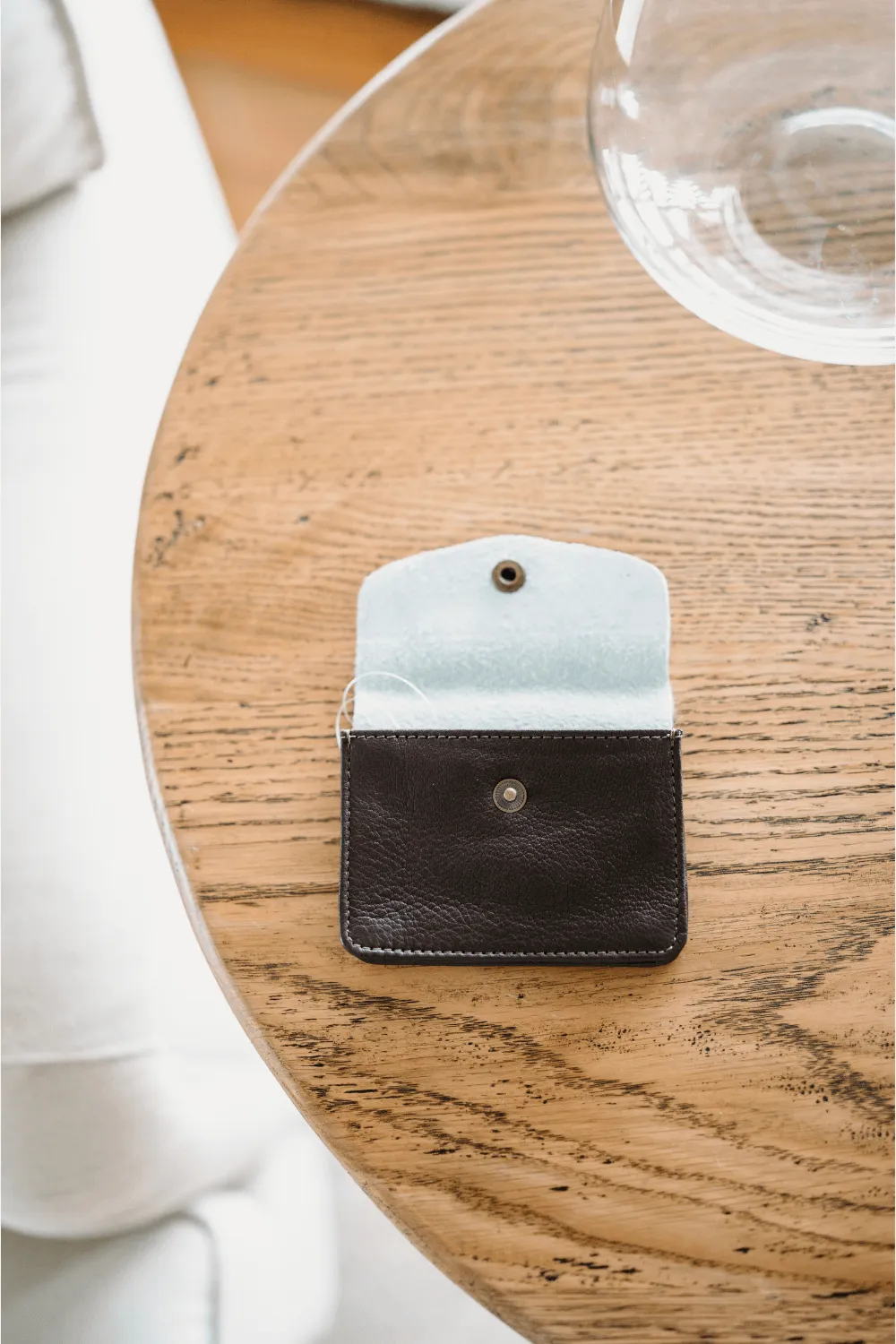 Ziva Tan & White Hairon Coin Purse